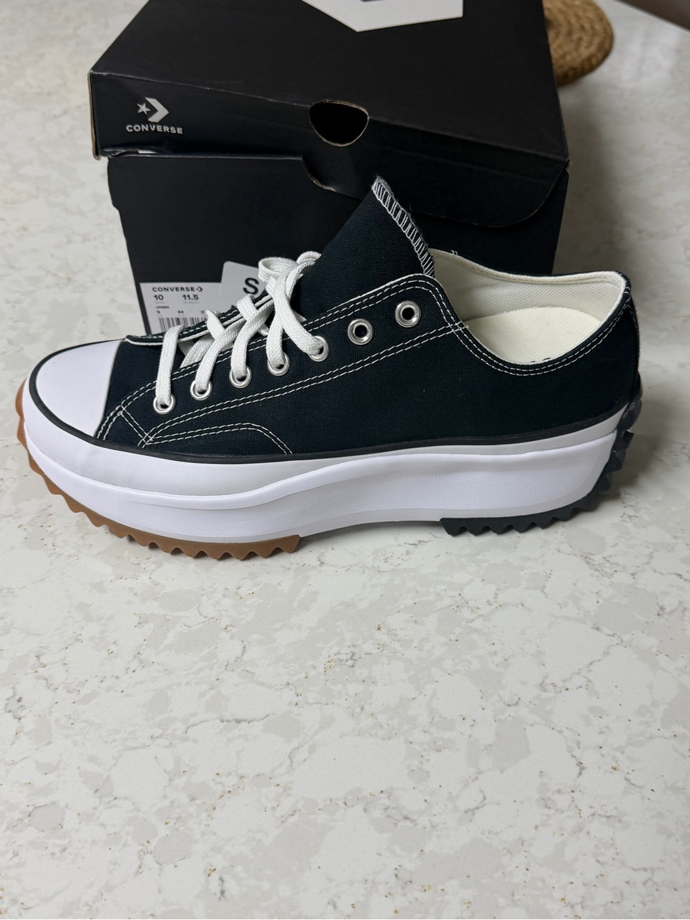 Converse Platform Run Star Black Low-Top Sneakers - 10 men new